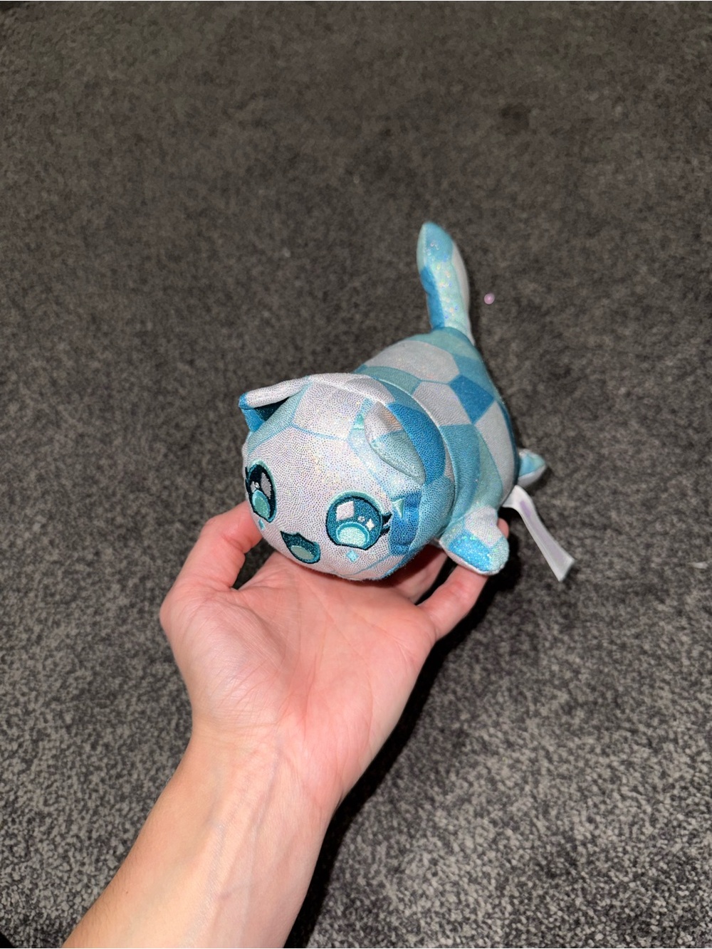 Aphmau MeeMeows Diamond Cat Plush 6” Blue Celestial Stuffed Animal Toy
